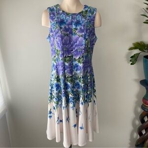 Laura Petites Floral Sleeveless Midi Dress Size 12P